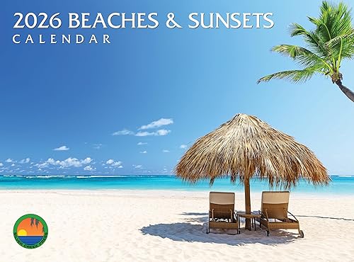2026 Beaches & Sunsets Wall Calendar