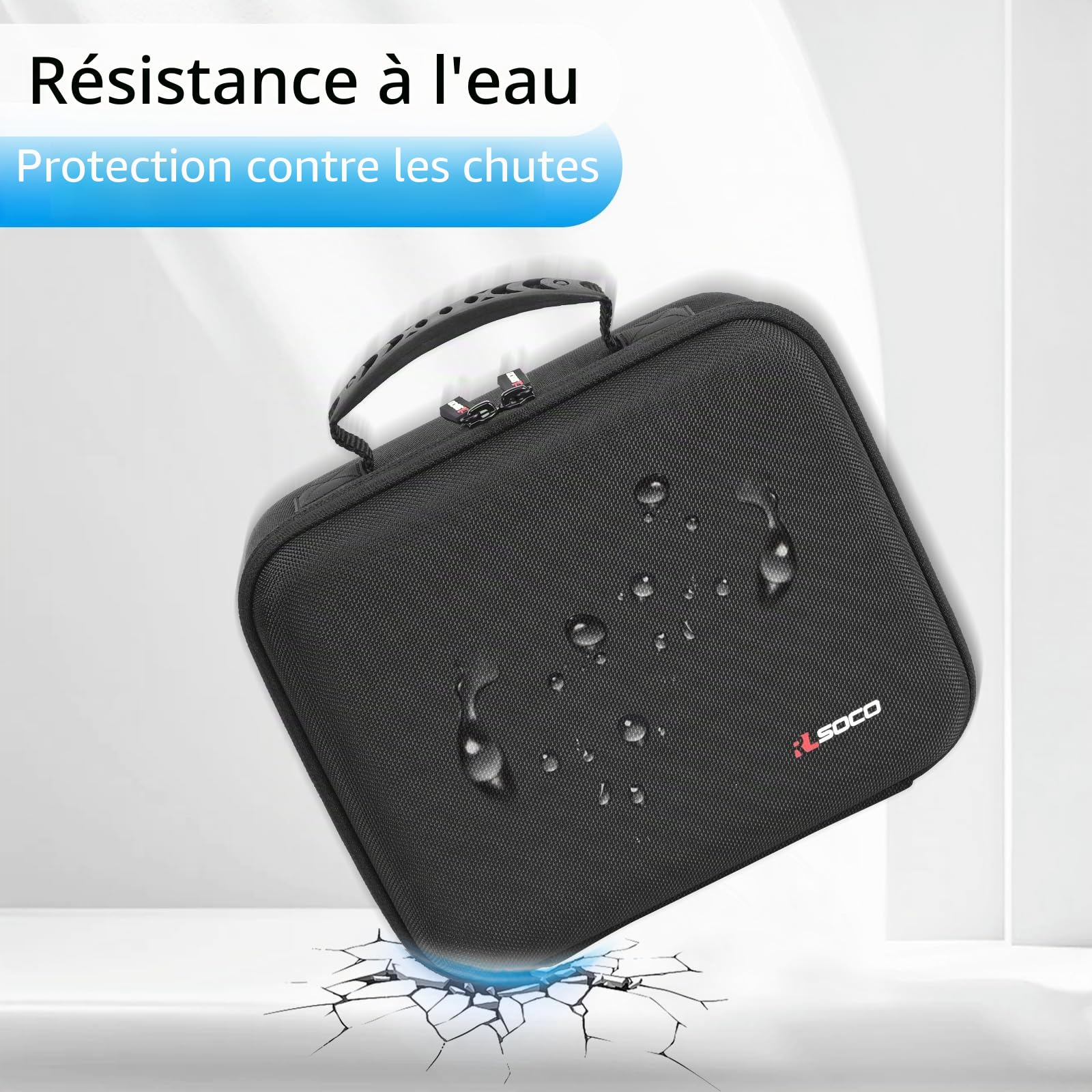 RLSOCO Étui Compatible avec Shure MV7X XLR/MV7+/MV7/MV7i Podcast Microphone & avec SM7B/SM7dB/MV6 Microphone Dynamique (Étui Uniquement) - Noir