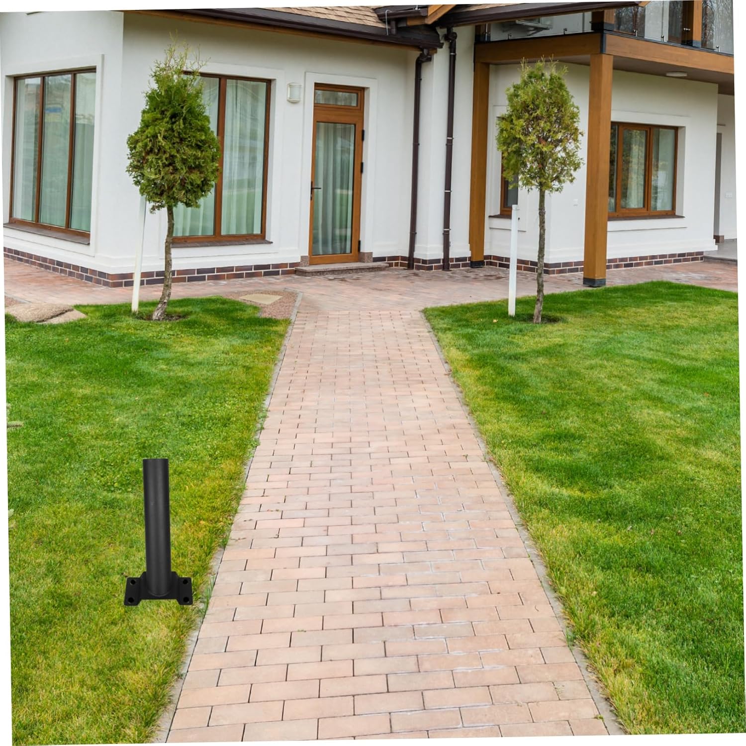 Solar Lamp Post Bracket Outdoor Led Light Mounting Sturdy Steel for Street Light Poles Easy to Install