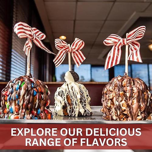 Miniatura 7 de TV's Deli & Diner Manzana de caramelo jumbo gourmet  Caramelo, nueces tostadas y chocolate con leche  Hecho a mano y recién preparado (chocolate con