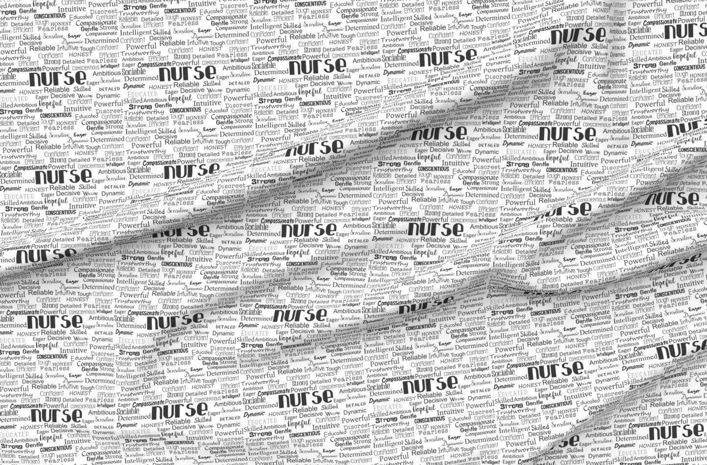 Spoonflower Fabric - Nurse Words Graduation Registered Nursing Student Cardiac Printed on Organic Cotton Sateen Fabric by The Yard - Sewing Quilting Apparel Home Decor