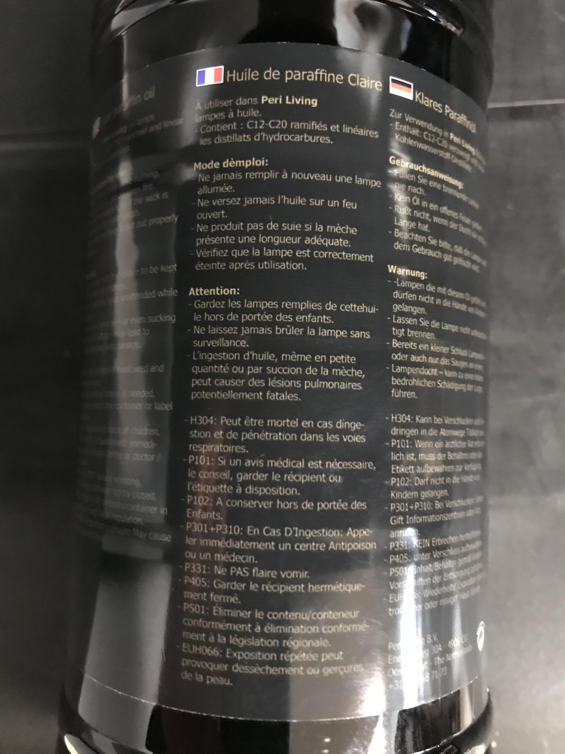 Image secondaire de Peri Glass - 2221-1L Paraffine Liquide Pure à 99% pour Lampe à Huile