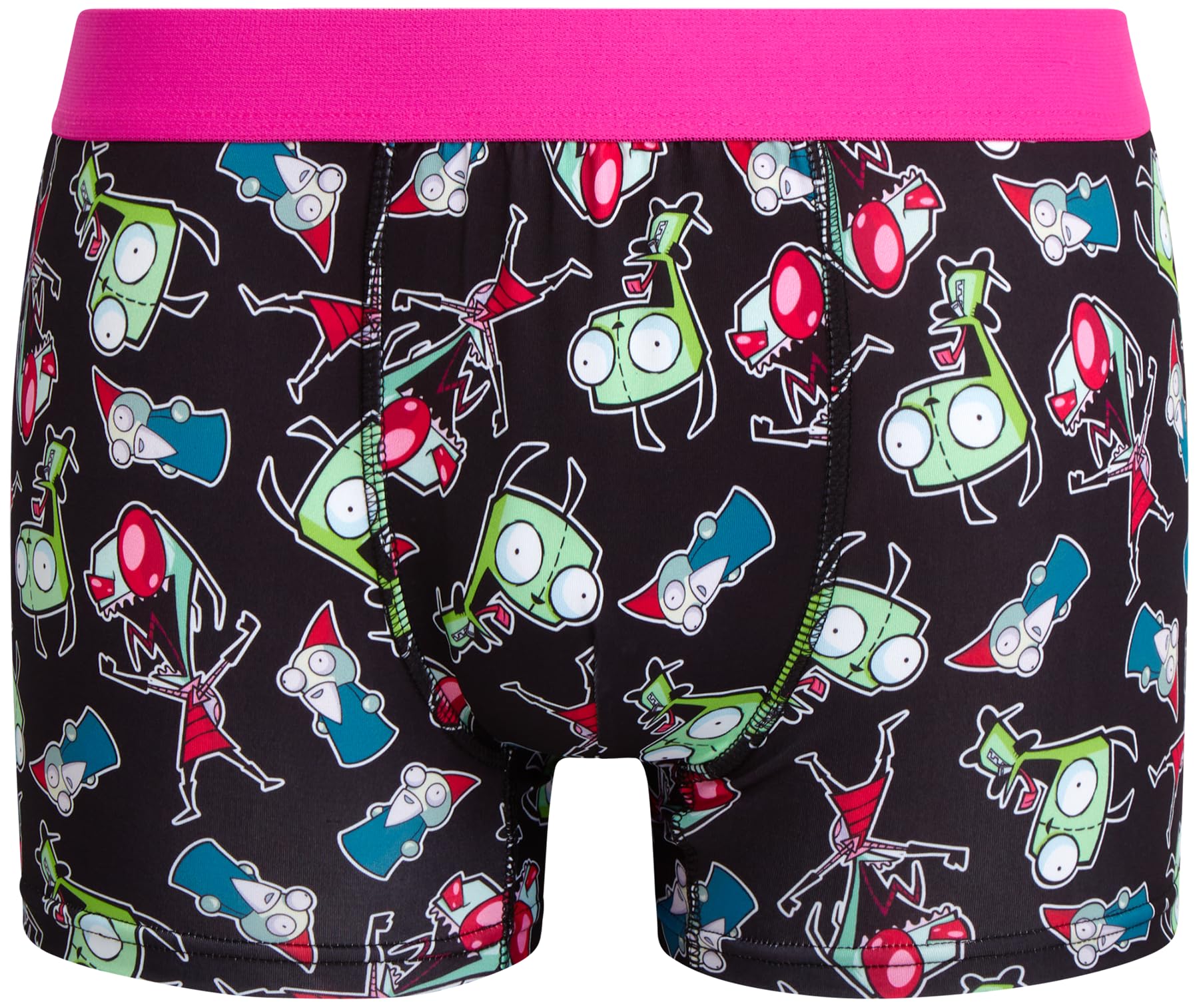 COCO BRANDS Justice League Superman Mens Boxer Briefs - 1 Pack/3 Pack Nickelodeon SpongeBob SquarePants Boxers for Men, Black Invader Zim Character Print-1pk, M
