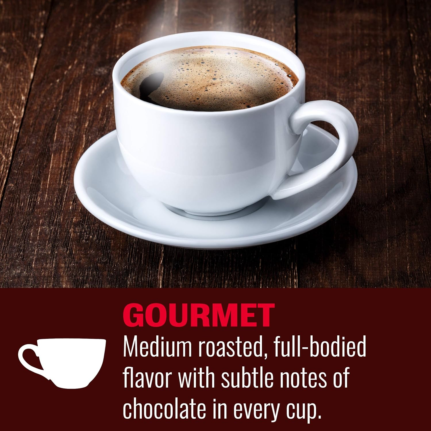 Hills Bros Single Serve Coffee Pods,Gourmet, Medium Roast, 12 Count-Keurig Compatible, Roasted Arabica Coffee, Smooth, Balanced Coffee, Subtle Chocolate Flavor