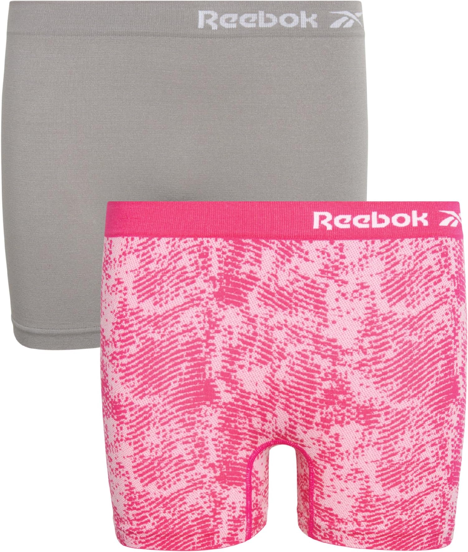 Reebok Girls Bike Shorts - 2 Pack Stretch Performance Dance Cartwheel Shorts for Girls - Seamless Underwear Shorties (6-16)