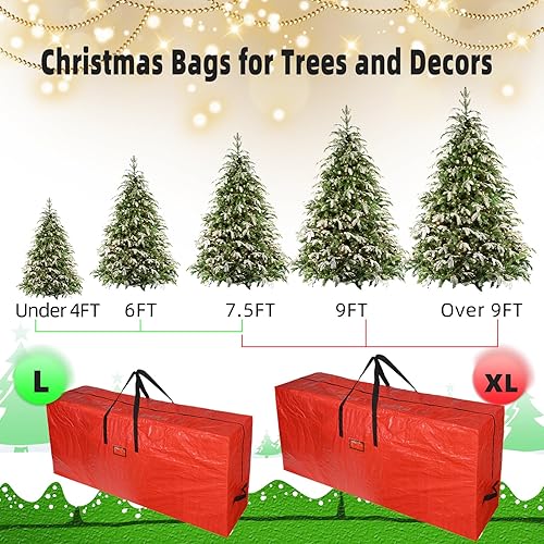 Miniatura 2 de BOTINDO Bolsa de almacenamiento para árbol de Navidad, bolsa grande con cremallera para árbol de Navidad con 2 asas reforzadas, decoración de árbol