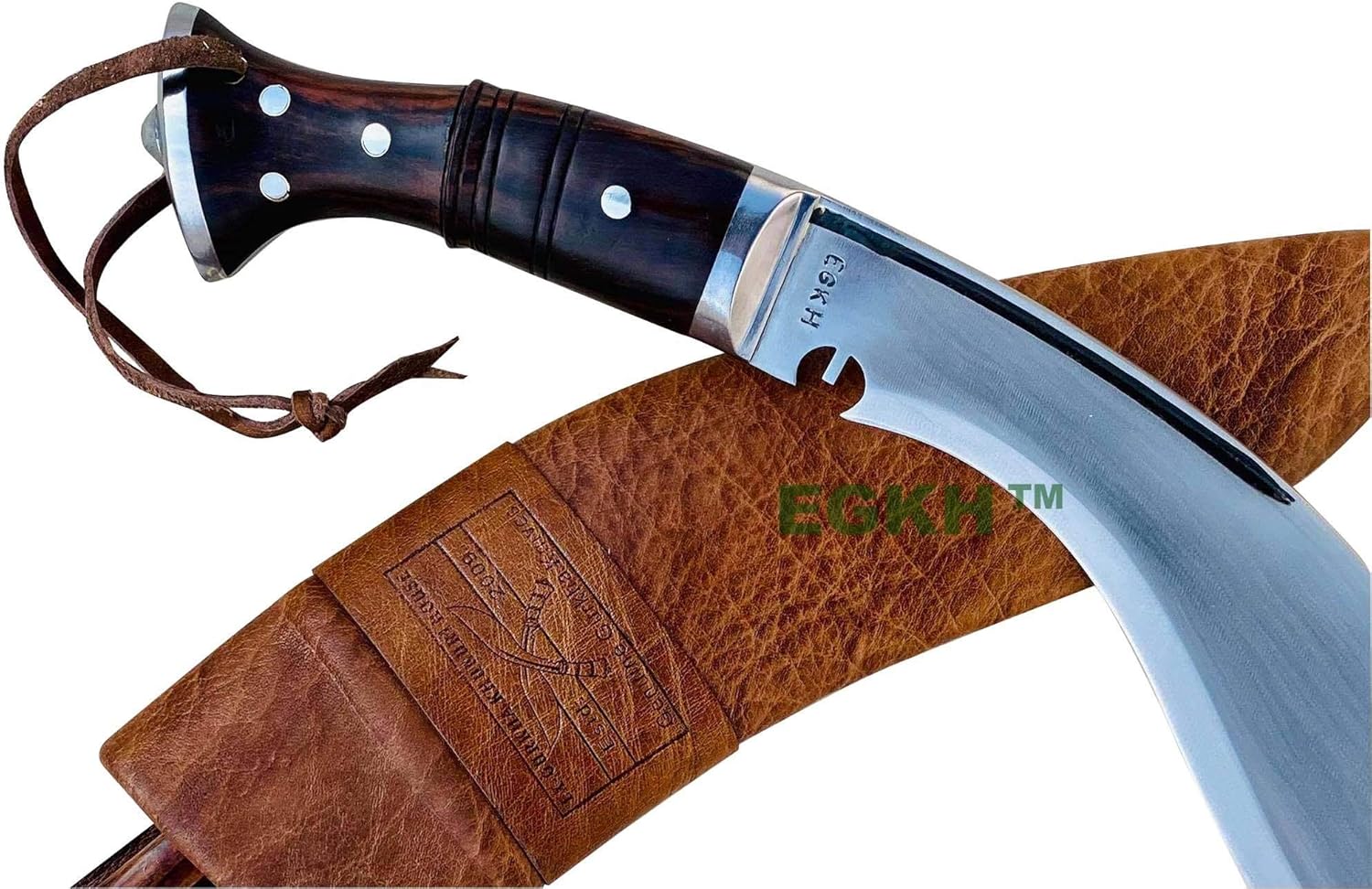 Genuine Full Tang Hand Forged Blade Khukri Knife - 13" World War I Historic Khukuri - Handmade in Nepal Zombie Apocalypse Chopper - Carbon Steel - Rosewood Handle