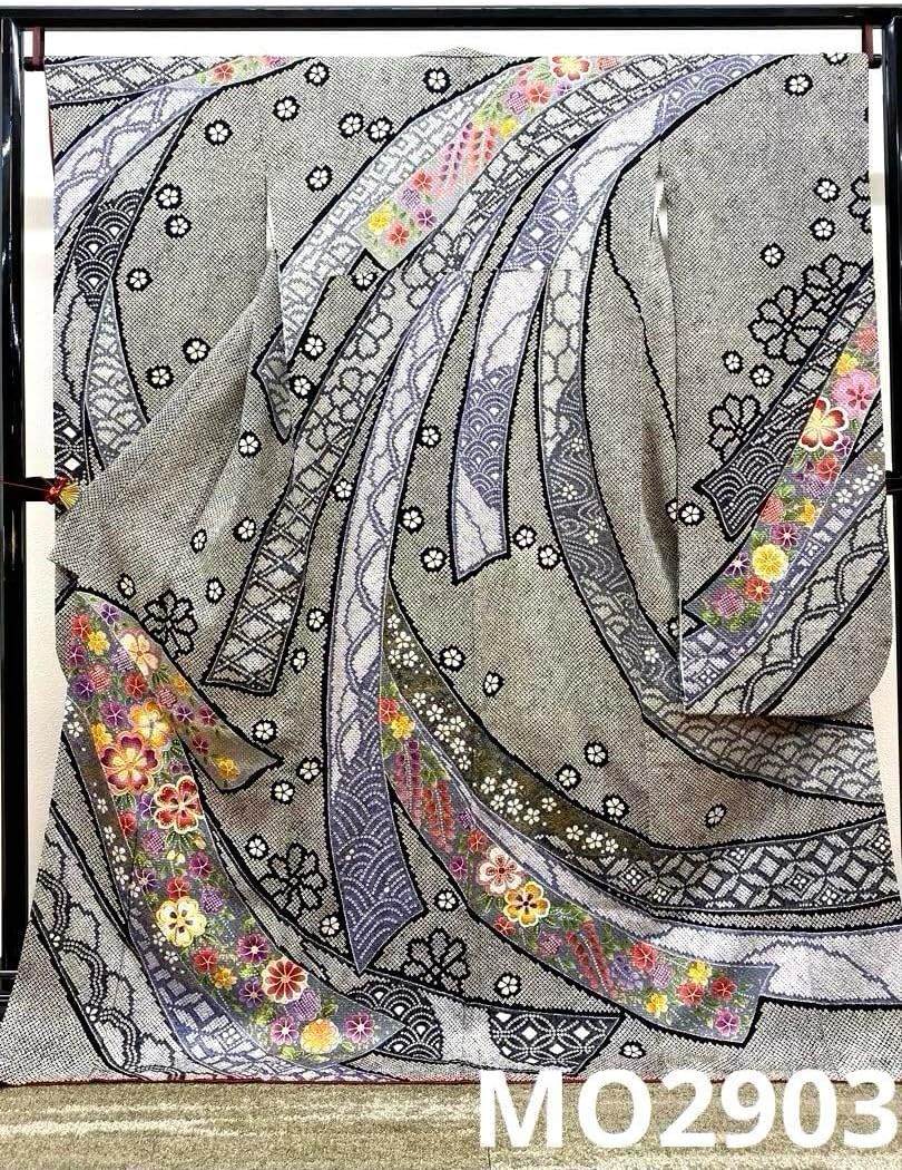 振袖 お買い得品 豪華 ふくれ織 染め絞り柄 身丈166cm 振袖 豪華