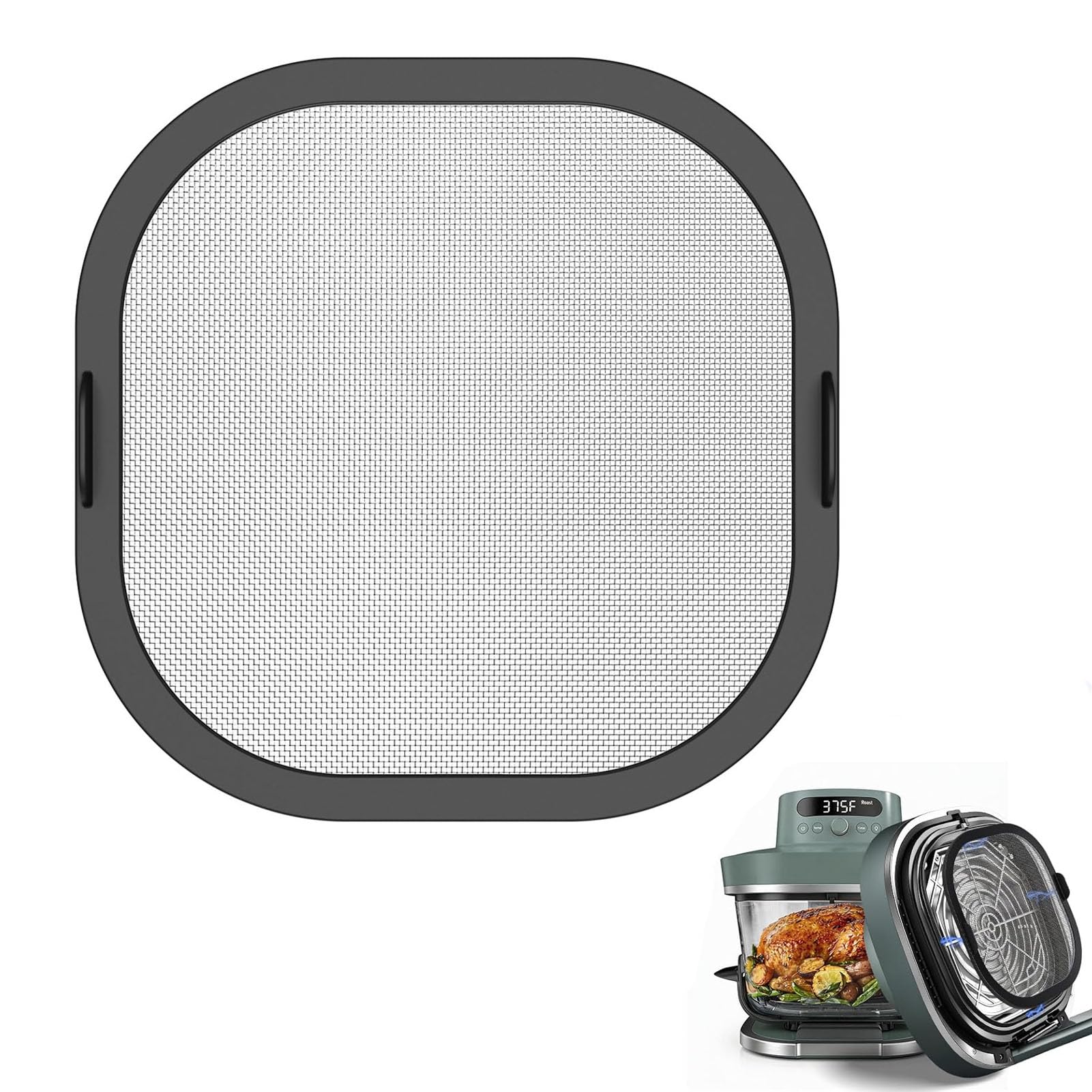 3 piezas moldes de silicona y rejilla anti proyección magnética de acero inoxidable para Ninja CRISPi Freidora de aire AS101EU, Air Fryer Accesorios para Ninja Air Fryer AS101EU (1)