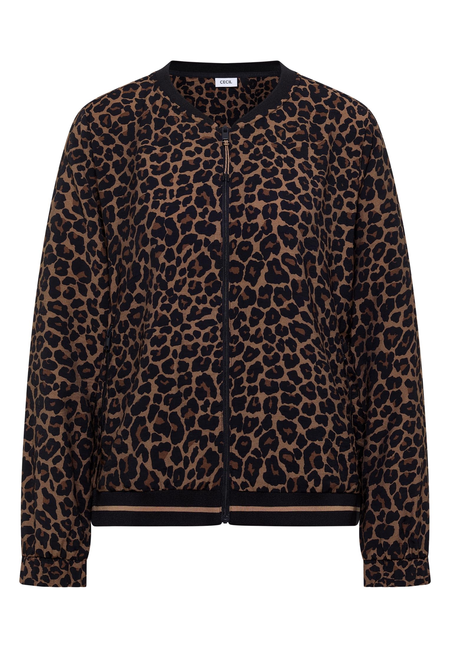 Cecil Damen Blouson mit Zipper und Leo-Muster