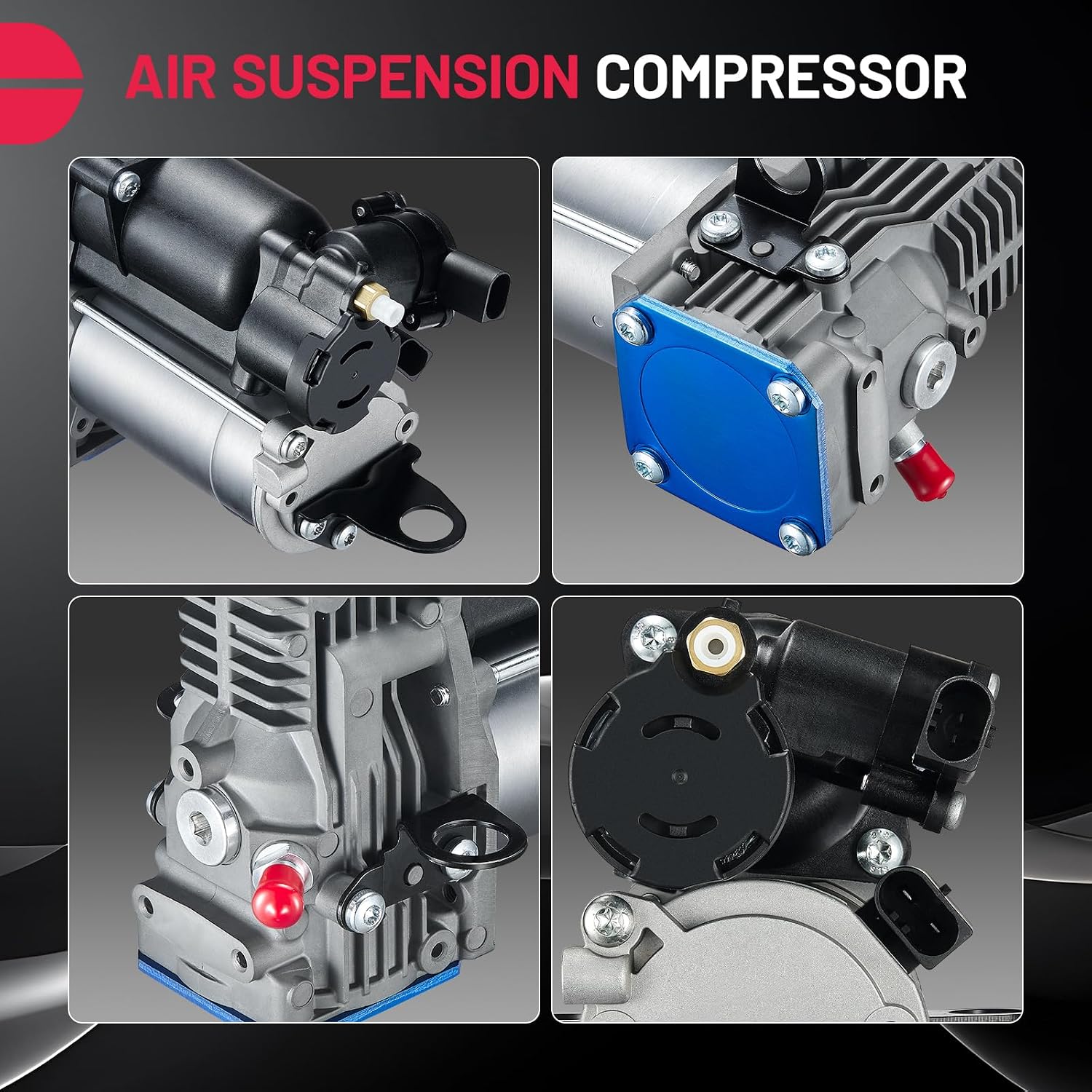 BDFHYK Air Suspension Compressor Compatible with Mercedes - Benz CL550 CL600 S350 S400 S500 S600 AMG CL63M CL65 S63, OE 949-910 A2213201304 A2213201904