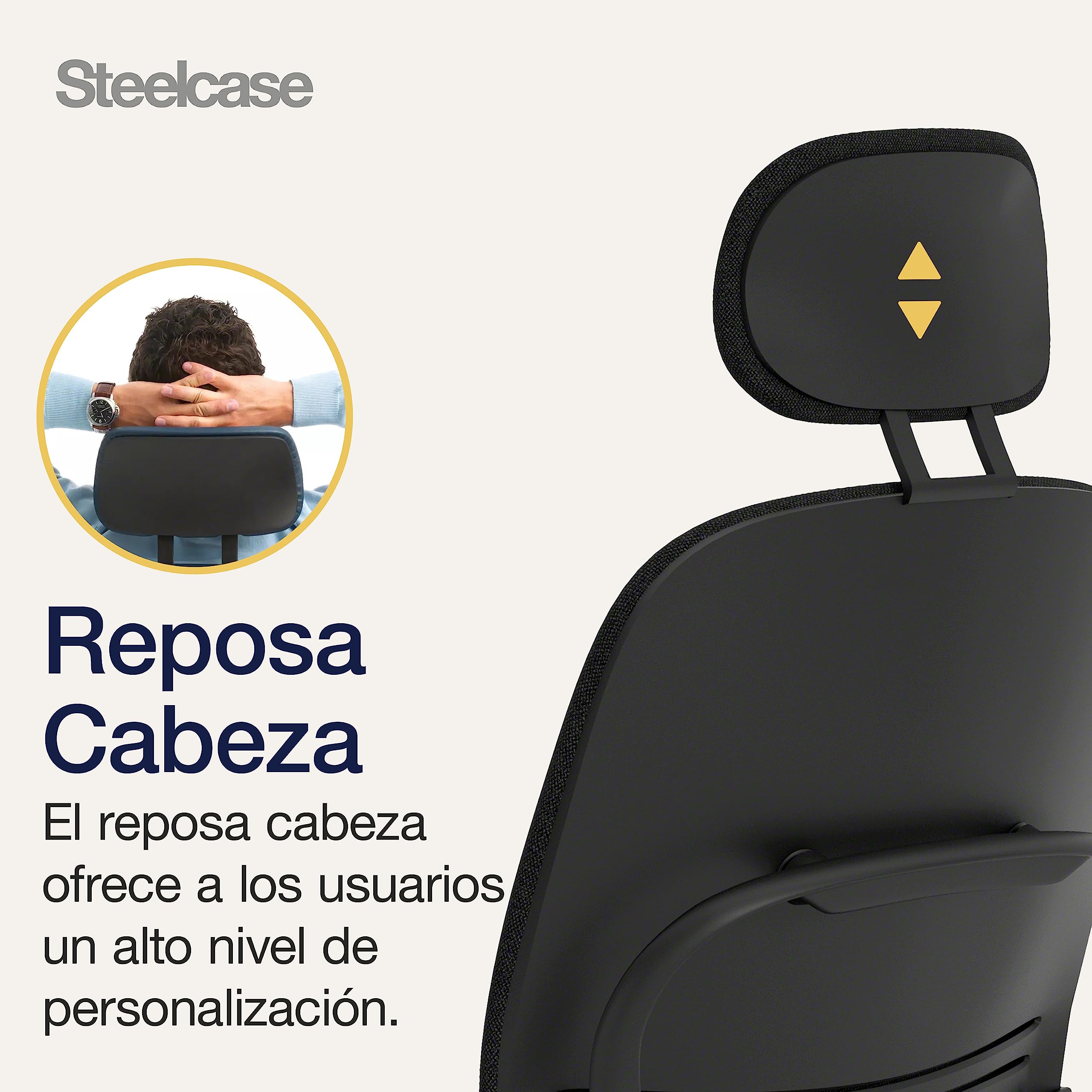 Steelcase Silla ergonómica, Leap, Brazos 4D, Asiento dinámico, Ónix | Fabricada en Francia, garantía 12 años, montada, ruedas para todo tipo de suelos, materiales premium, hasta 150 kg y 190 cm