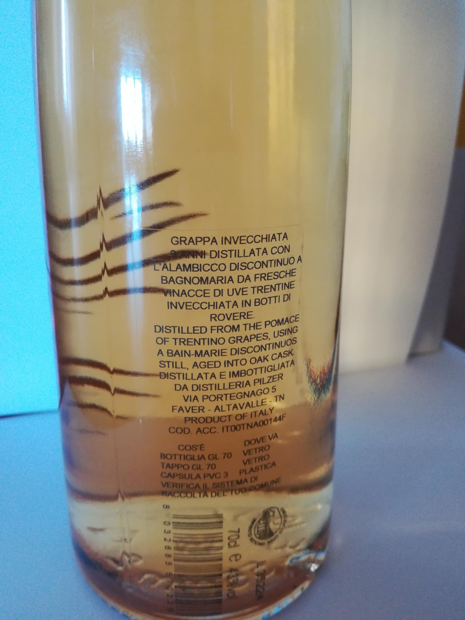 Grappa Invecchiata 3 Anni 70Cl Grappa Invecchiata 3 Anni 70Cl - 700 ml