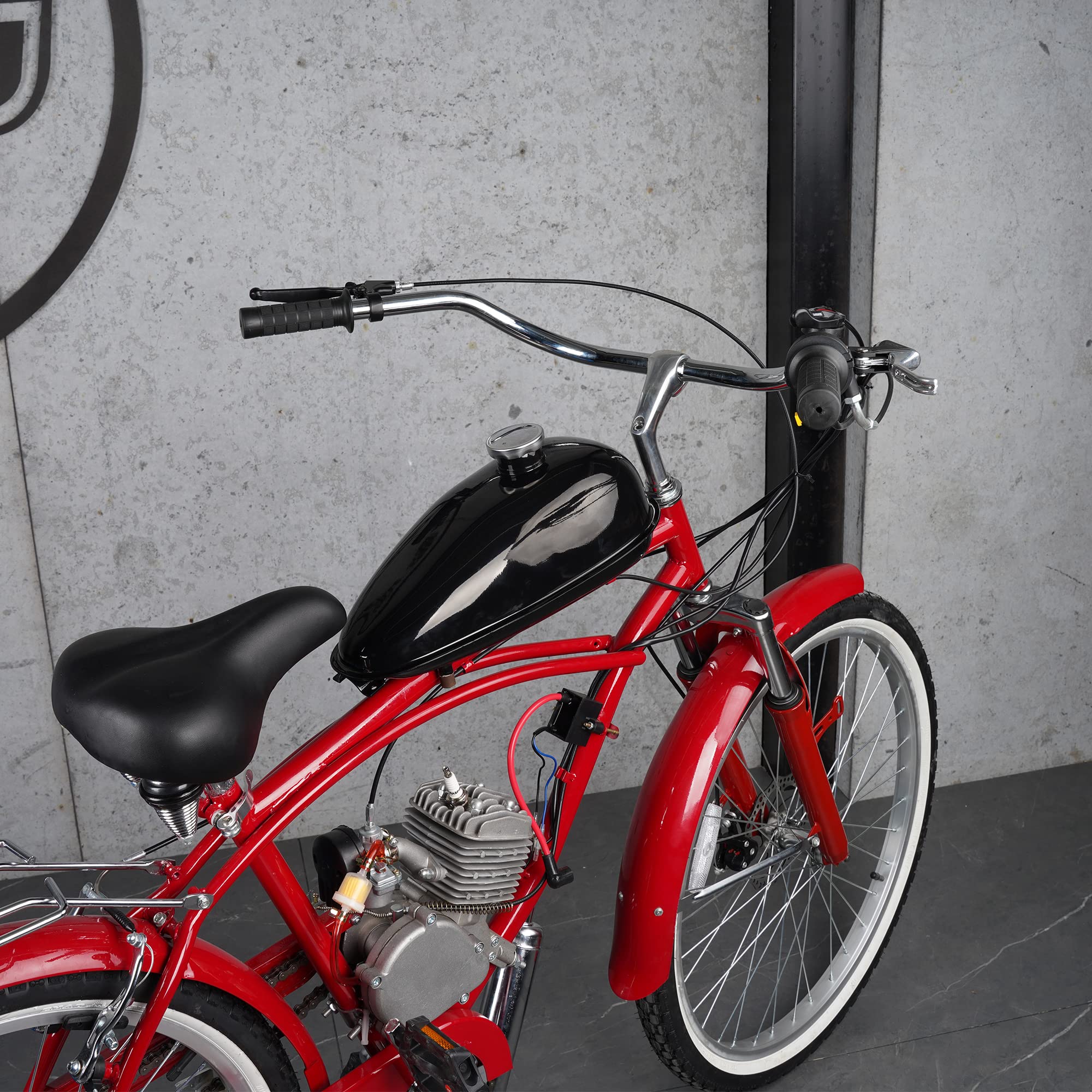 Gas Tank Motorized Cruiser Bicycle Zeda Screaming Demon V2 Engine