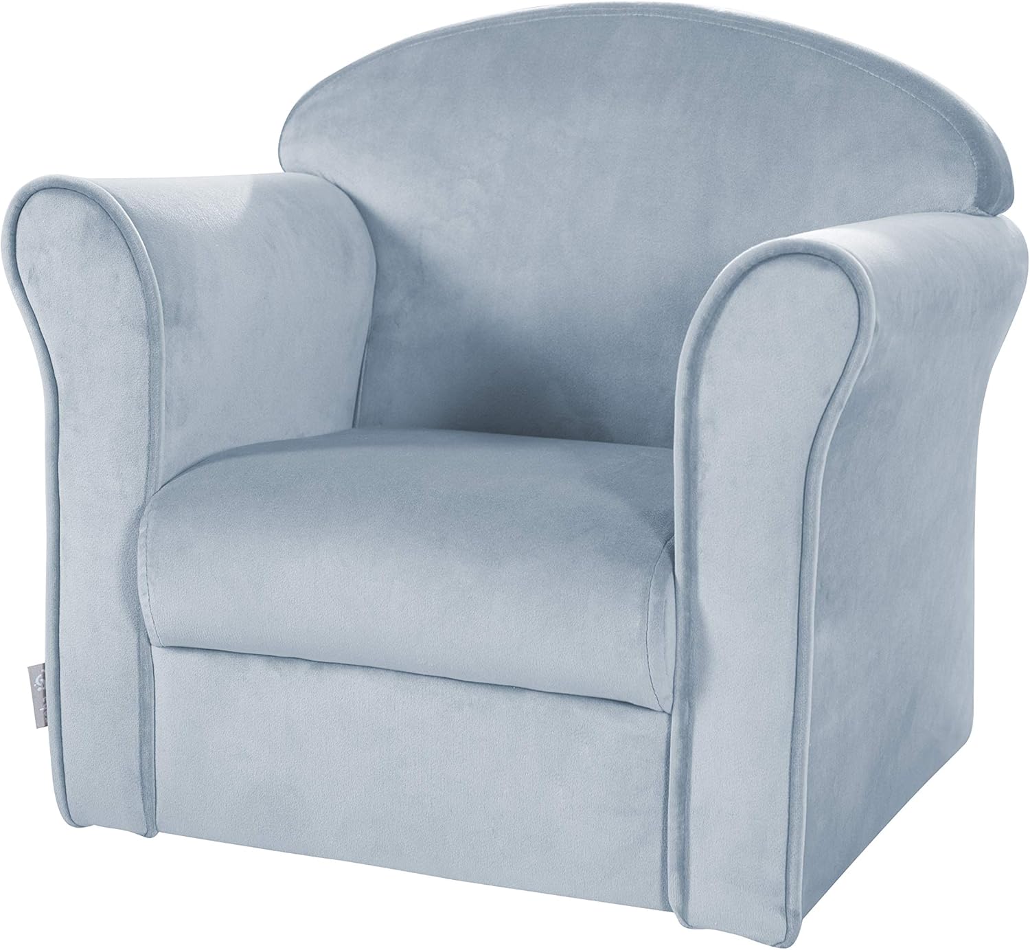roba Lil Sofa - Sillón Infantil con reposabrazos, para niños y niñas, cómodo, con tapizado en Terciopelo Azul Claro, Serie Lil Sofa, para habitación de niños o bebés