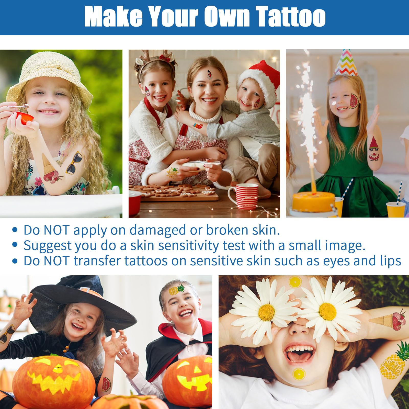 Temporäres Tattoo Folie zum Bedrucken, Tattoo Transferpapier A4X12 Blatt Transparent Tattoo Tranferfolie, Temporäres Tattoo Papier DIY Kinde Tattoo Folie für Laserdrucker/Tintenstrahldrucker