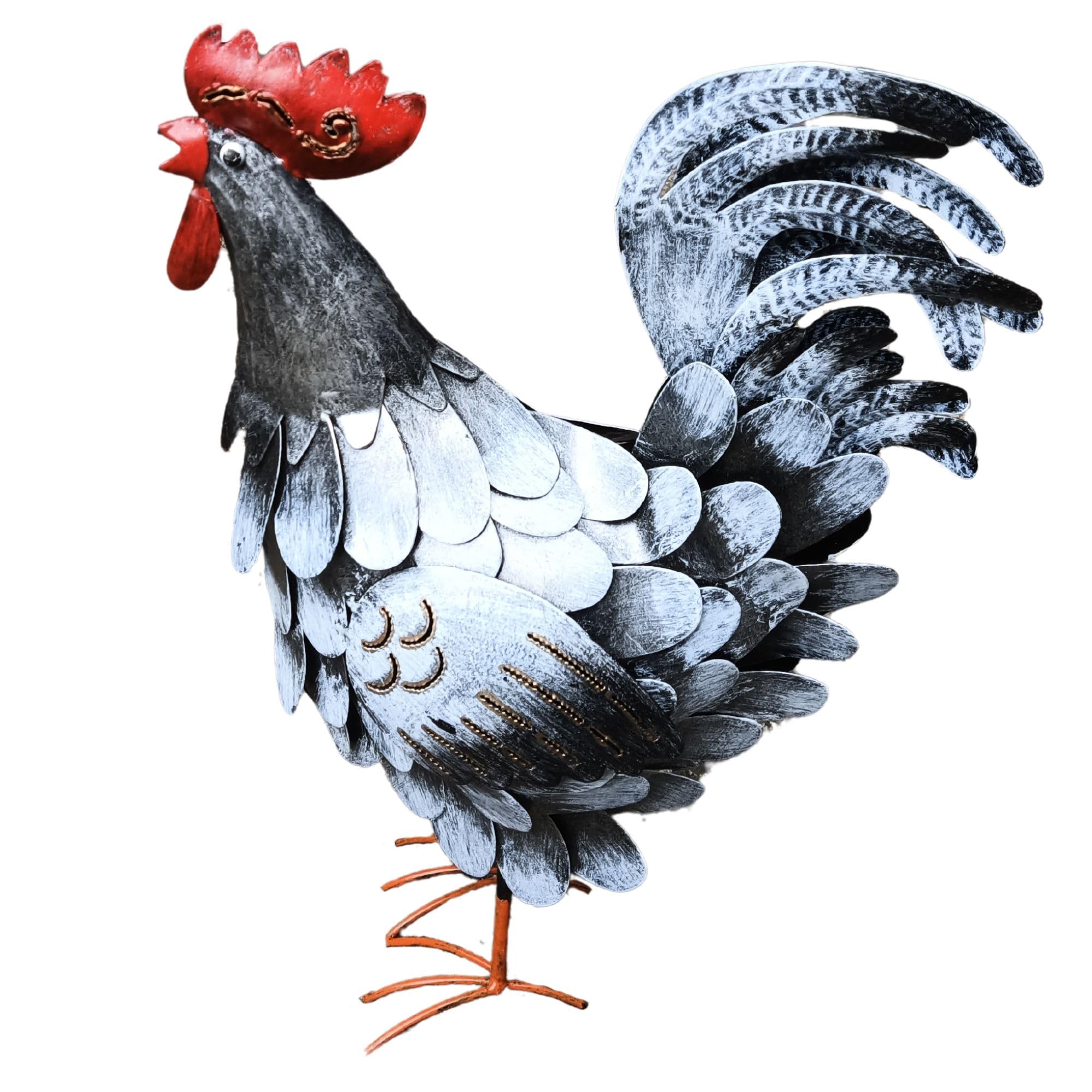 Sk Style Various Decorative Freestanding Metal Rooster Chicken Ornament