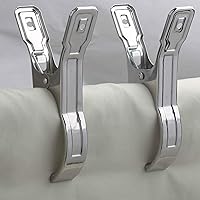 Vista 4 de WEBI, ganchos con forma de pinzas para ropa, para colgar fotos o toalla, Plateado