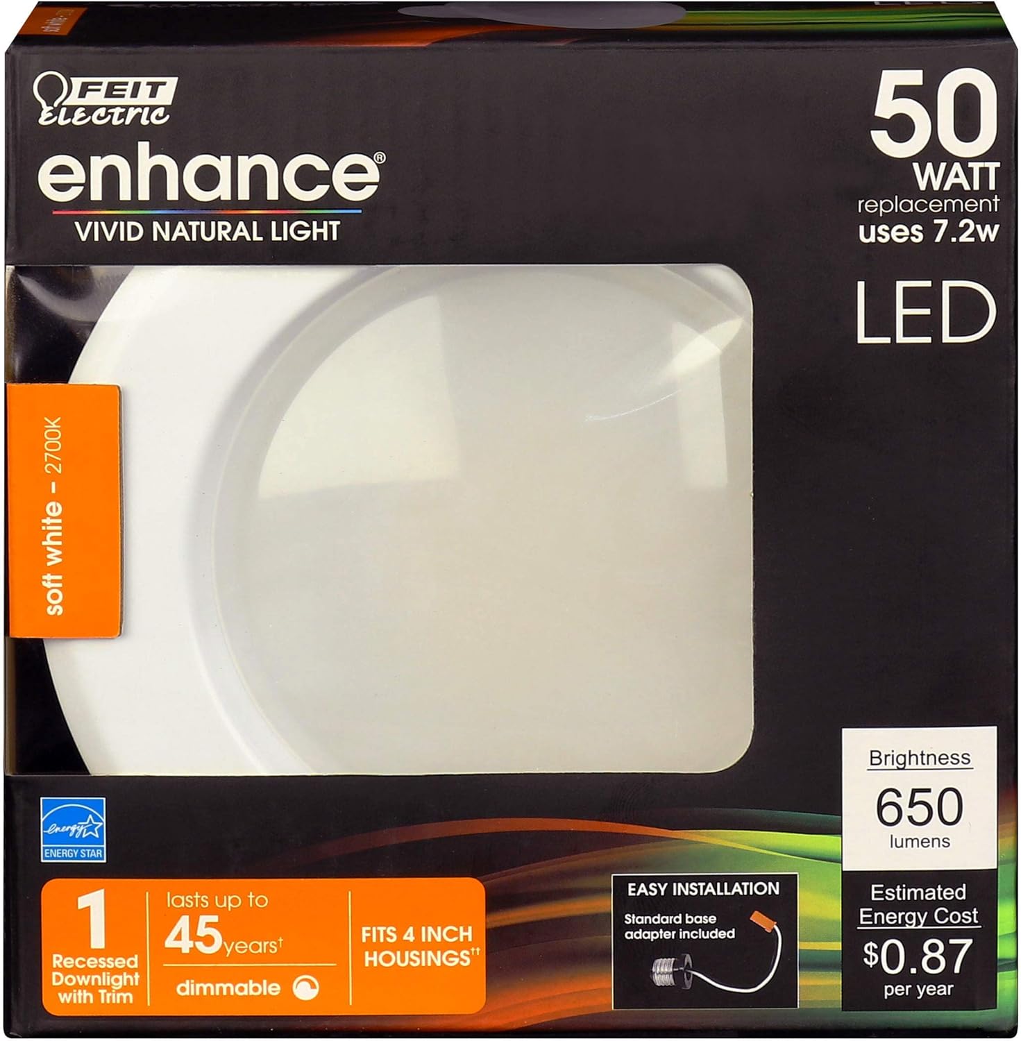 Feit Electric 4" Soft White LED Recessed Downlight with Trim