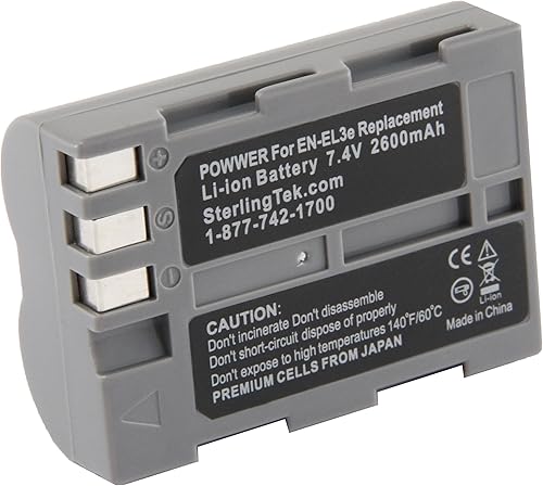 Miniatura 6 de STK EN-EL3e Batería para Nikon D80 D700 D90 D300 D100 D200 D300s D50 D70s D70 MH-18a MB-D200 MB-D10