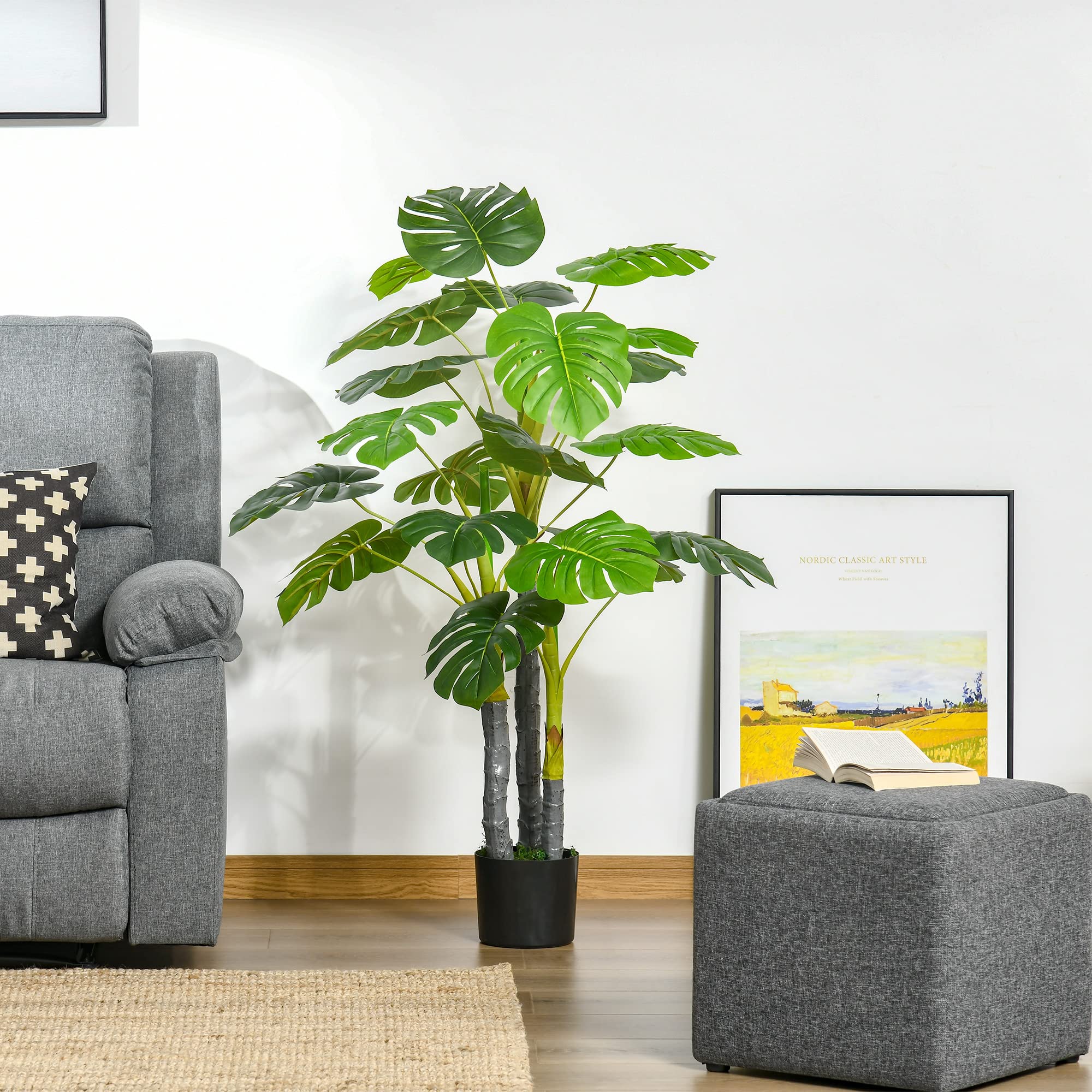 Image secondaire de Plante Artificielle Monstera 1,2 m avec Pot - Réalisme Étonnant