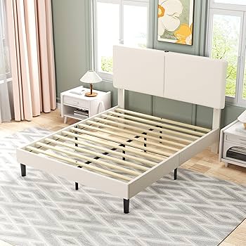 BL★60冊 Amazon.com: VECELO Full Bed Frame with Type-C & USB Ports