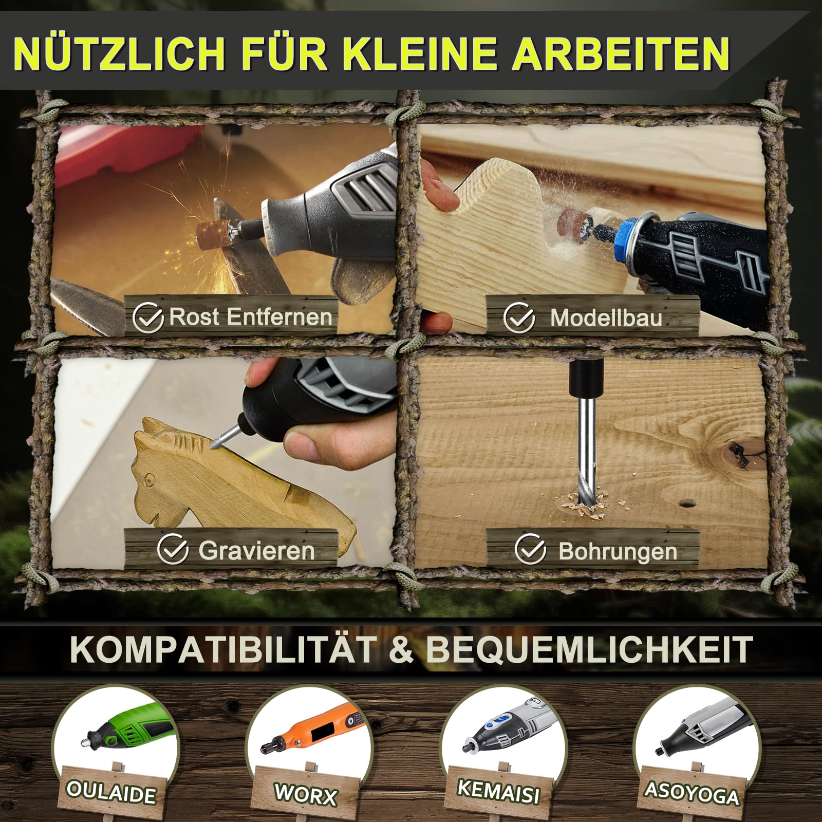 Kit Accessori 276 Pezzi Per Utensili Rotanti - Compatibile Dremel - Foto 4