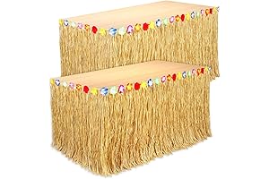 Luau Party Decorations (2-Pack) - 53.2" X 29.5" Flower Grass Skirts for...