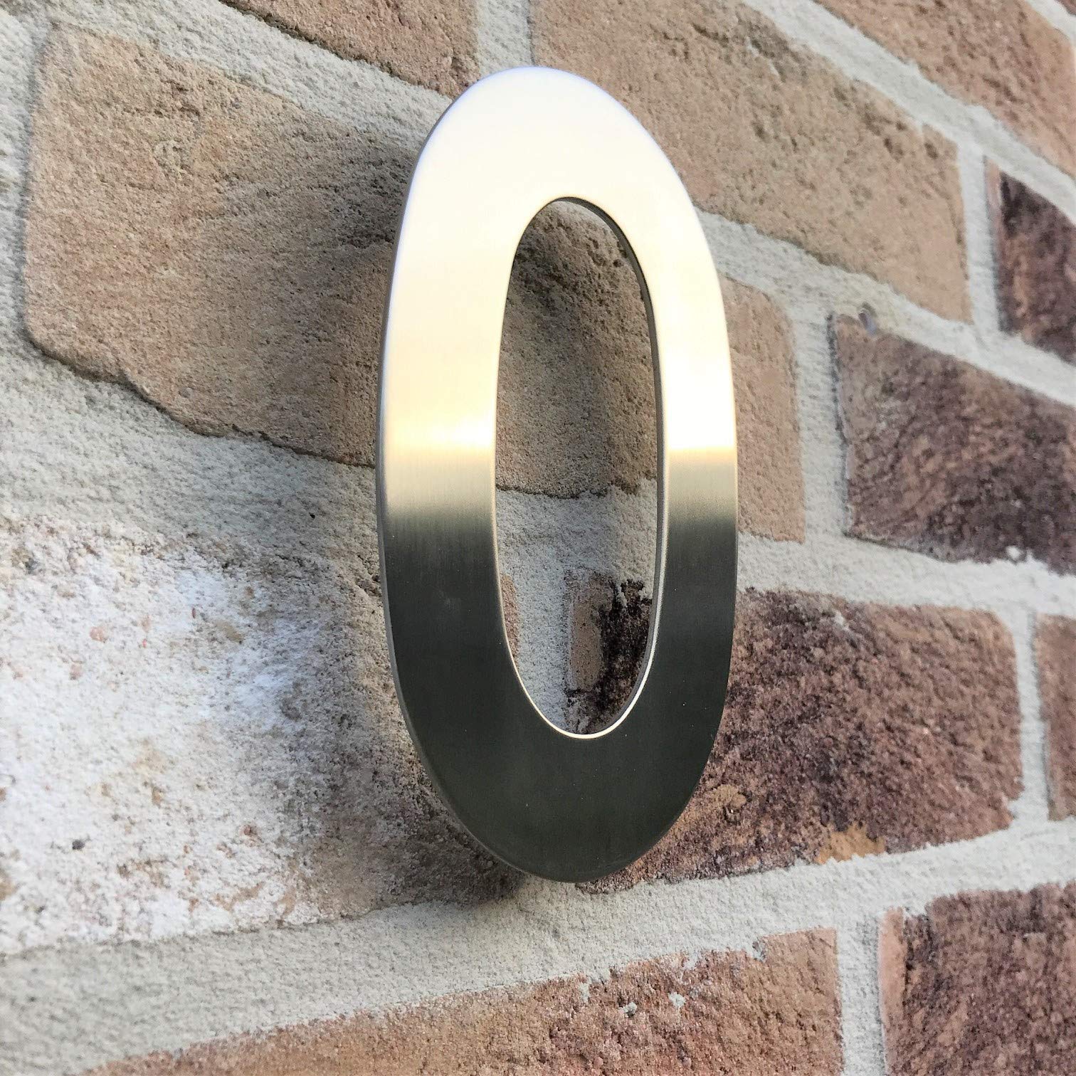 imaggge.com House Number, Heigth 5.9 Inch/15 cm, Brushed Stainless Steel, Quality Stainless Steel 304 - Image 2