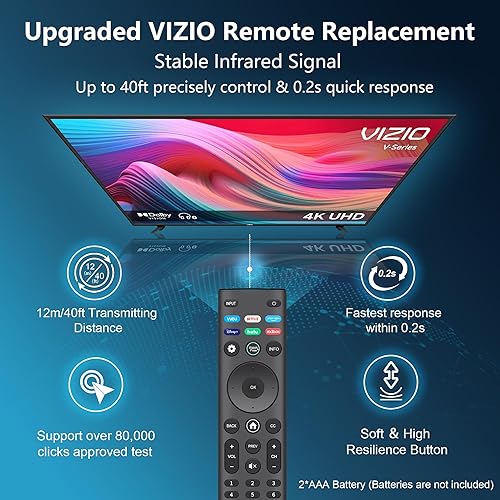 Miniatura 4 de Reemplazo para Vizio-Smart-TV-Remote XRT140 XRT260 XRT270 Control remoto universal XRT136 para todos los televisores VIZIO Smart TV Control remoto