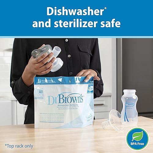 Miniatura 6 de Dr. Brown's Lanolina + Bálsamo para pezones con extractor de leche manual con protectores de silicona SoftShape y biberón anticólicos