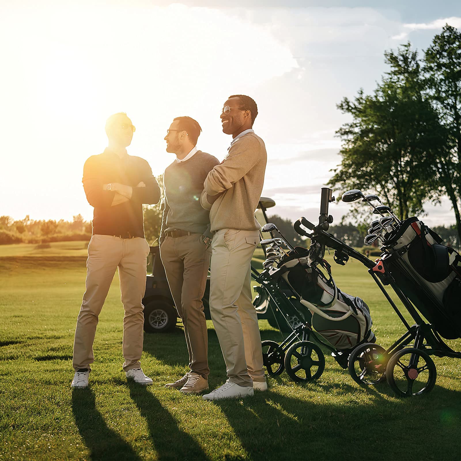 Portaombrelli da Golf,Portaombrello Trolley da Golf Universale,Porta Ombrelli Golf Regolabili per Manici da Golf Cart