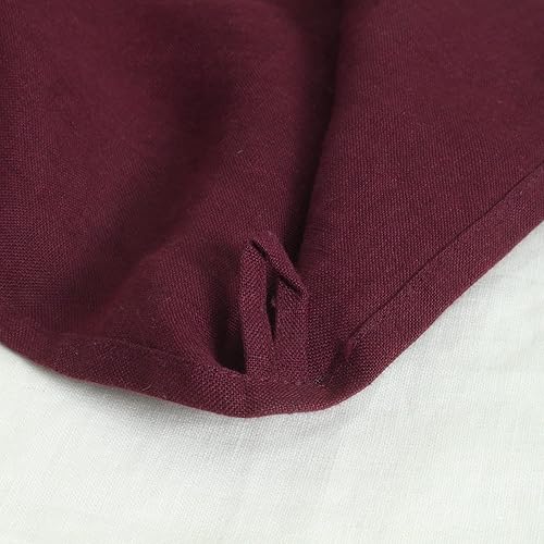 Miniatura 2 de Linen World Linen - Juego de 6 paños de cocina de 14 x 28 pulgadas, juego de 6 paños de cocina decorativos de lino europeo lavado a la piedra, vino