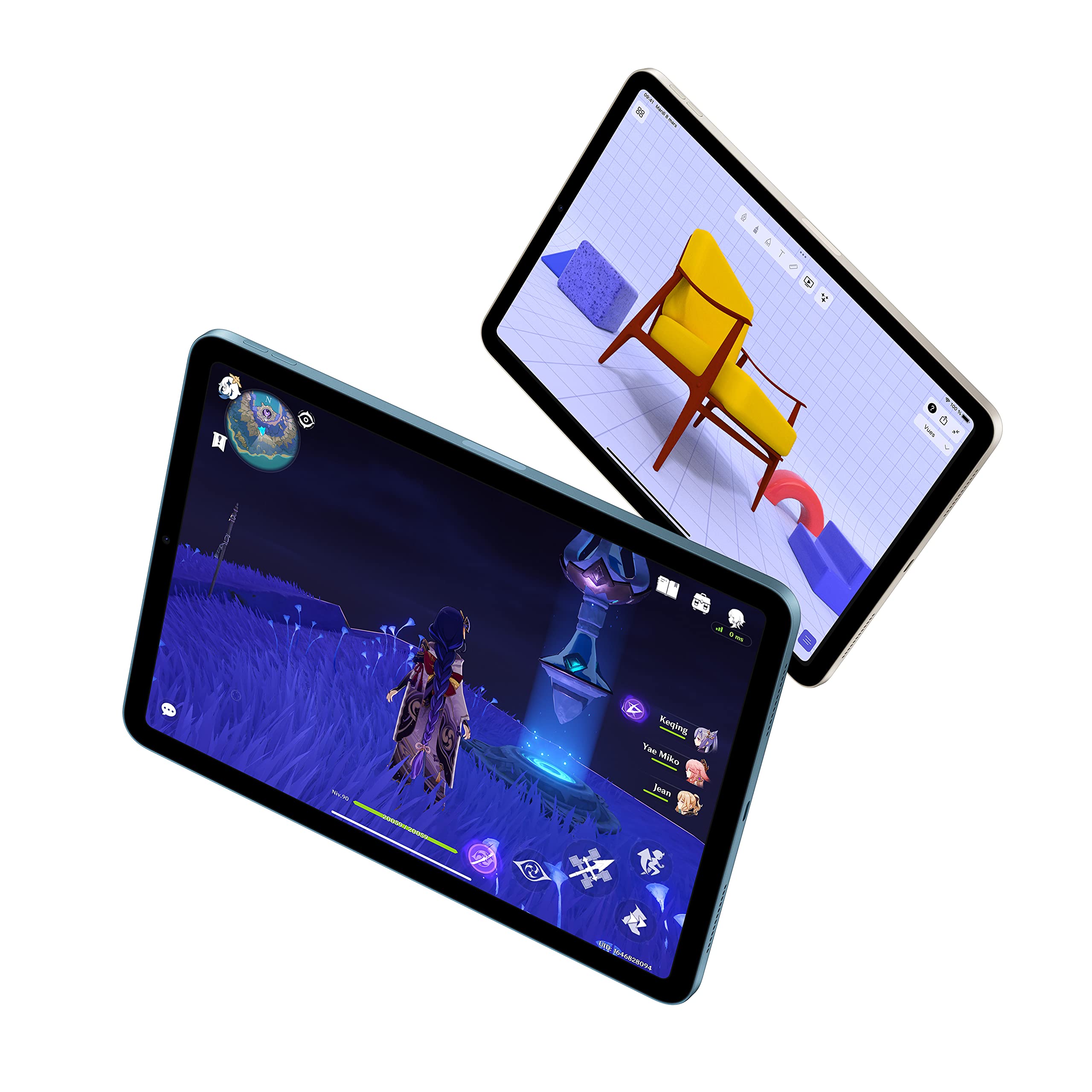 2022 Apple iPad Air (10.9-pouces, Wi-FI + Cellulaire, 64 Go) - Gris Sidéral (Reconditionné)