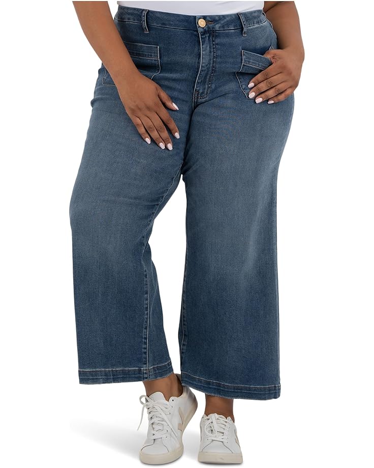 KUT from the Kloth Plus Meg High Rise Wide Leg With Patch Pockets Reg Hem - Main View