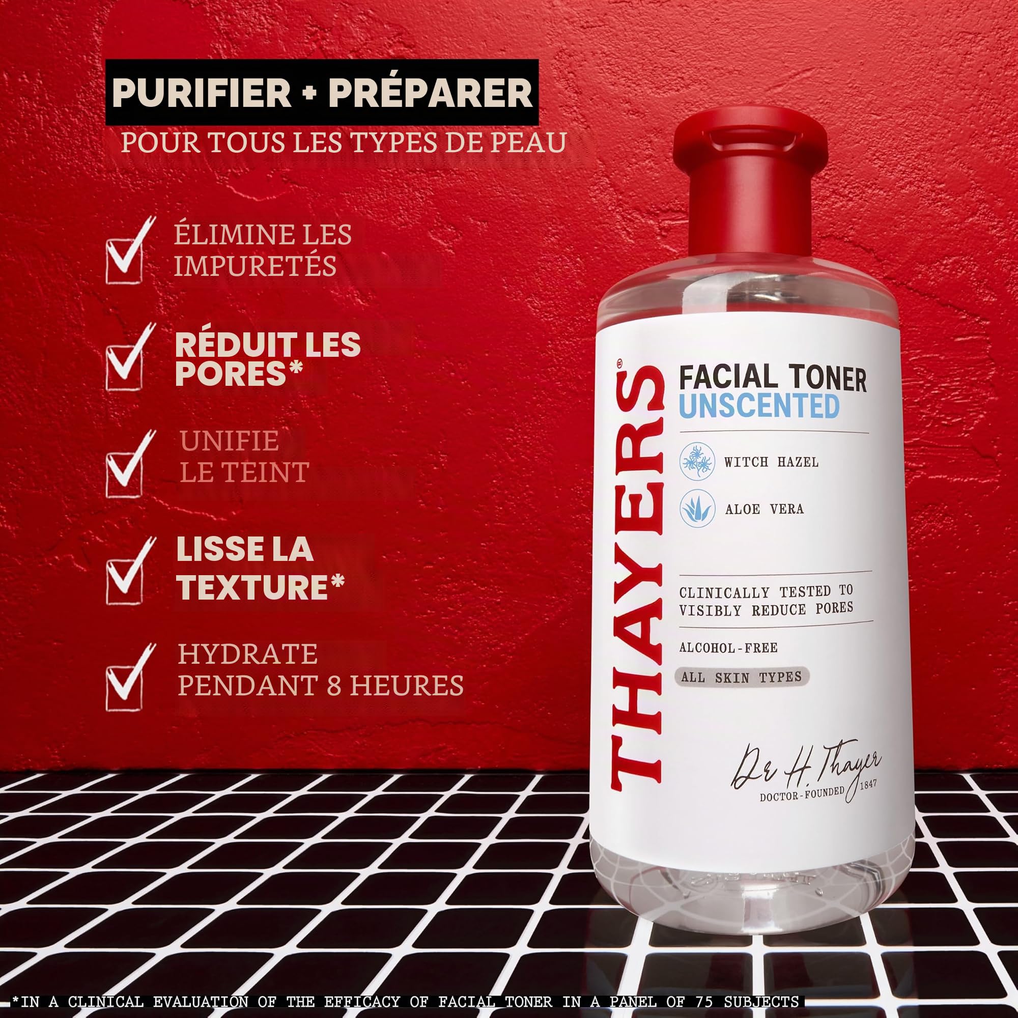 Thayers Lotion tonique douce Sans Parfum - Hamamélis & Aloe vera bio - hydratation & pores resserrés - sans cruauté envers les animaux - sans alcool - vegan - 98% d'ingrédients naturels - 355 ml