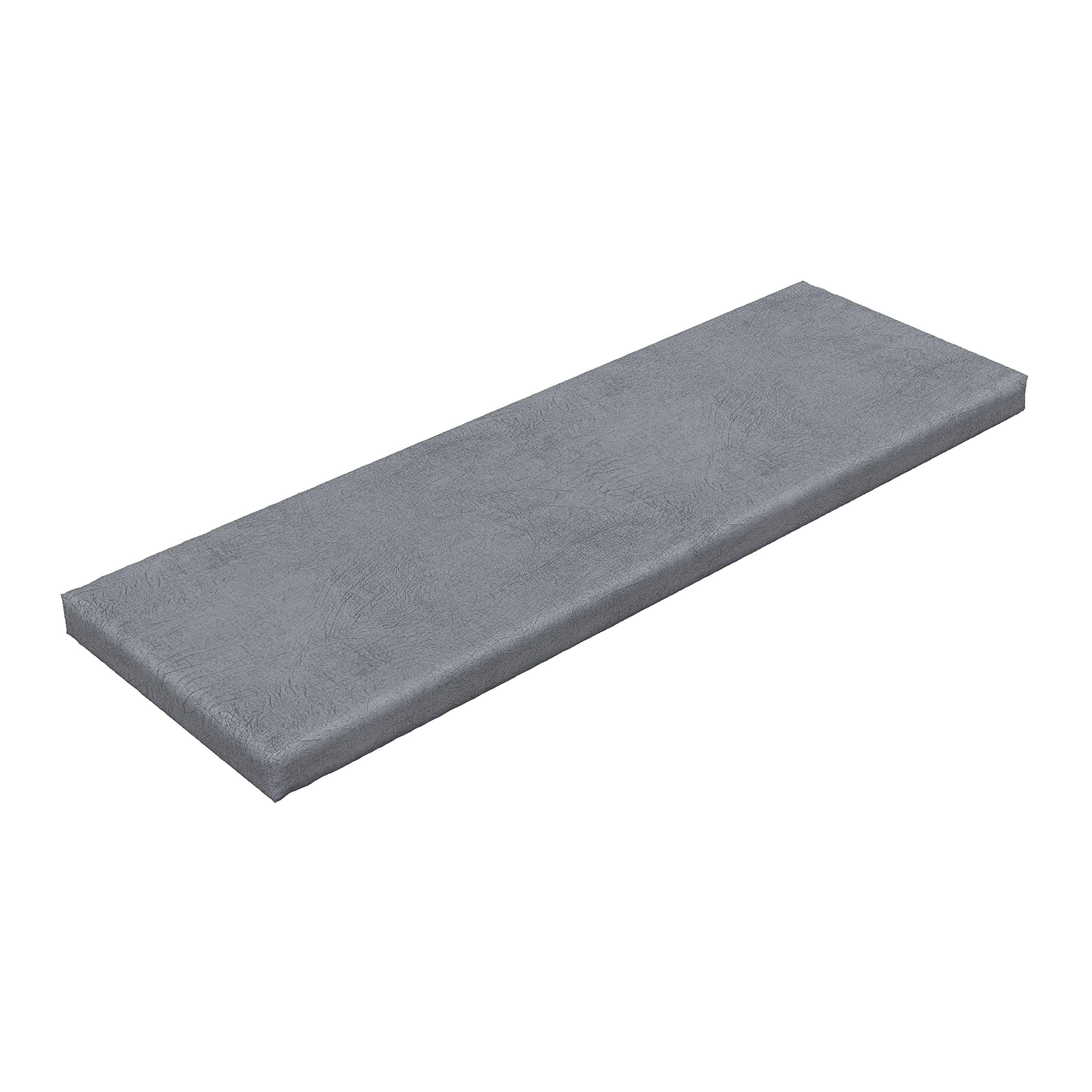 Ambesonne Faux Suede Bench Cushion Home Accents Digitally Printed Weathered Texture Standard Size Foam Pad with Decorative Fabric Cover for Kitchen Bedroom Indoor & Outdoor Usage Grey 45" x 15" x 2"