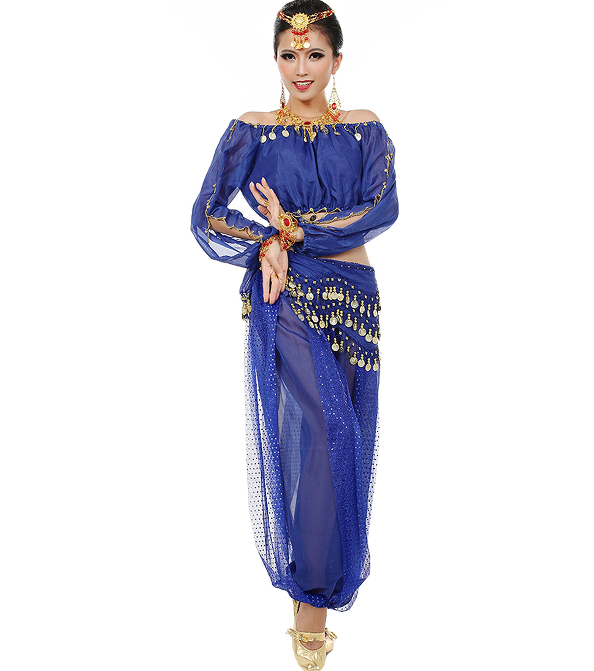 Astage femme danse ventre costume active wear manches longue pantalons ceinture