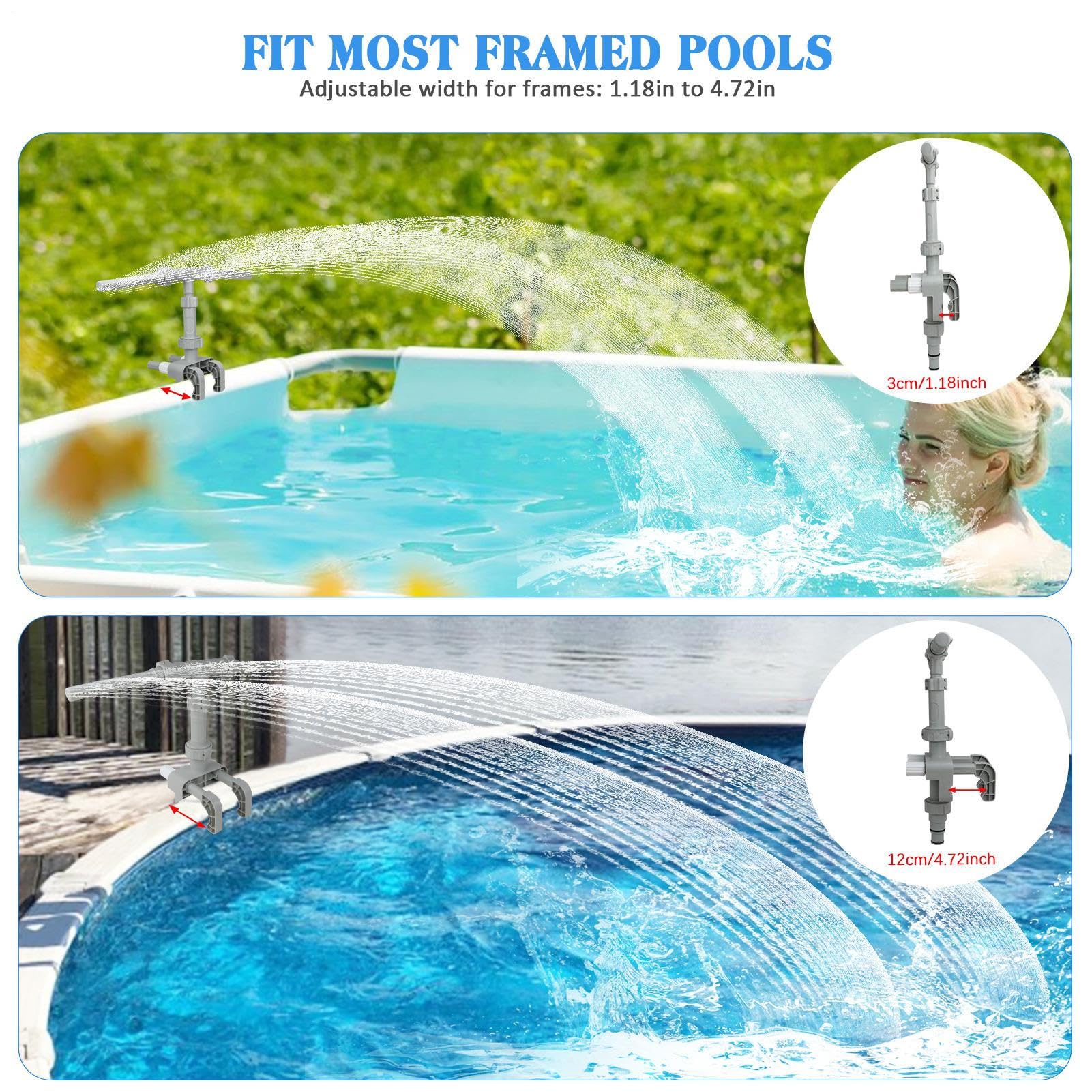 Piscina cascata | Spa Cooler Chiller Spray - Fontana di spruzzo d'acqua per piscina | per cortile, cortile, giardino, , prato, patio, terrazza, cortile