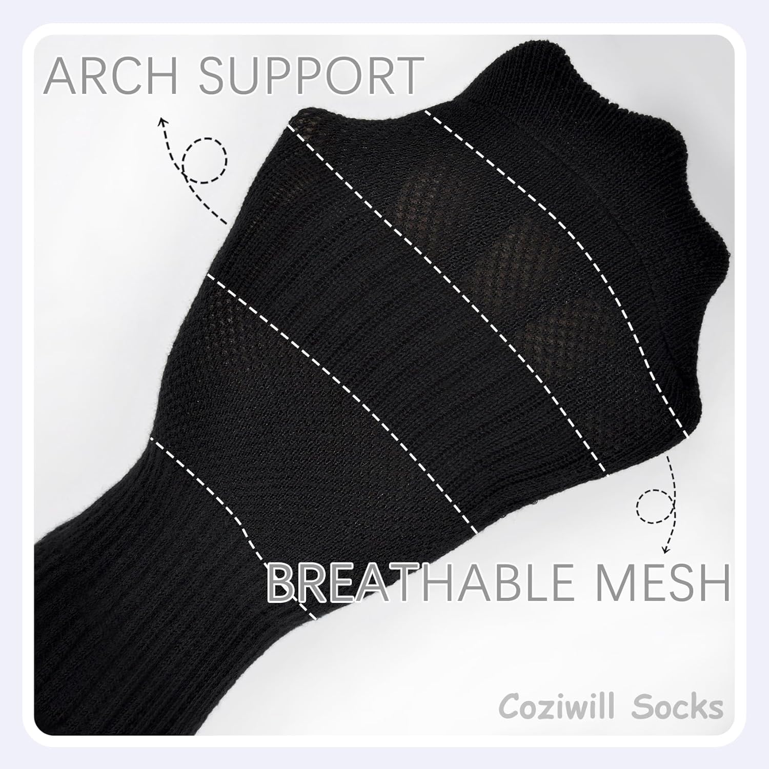 Kids Crew Socks Girls Cushioned Athletic Socks Boys Dress Sock Sports School Uniform 10 Pairs 4-14 Years - Image 3