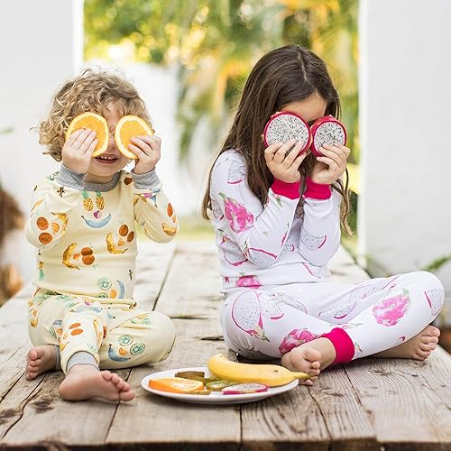 Miniatura 195 de Burt's Bees Baby Pijama para niña, 2 piezas, camiseta de manga larga y pantalones de algodón orgánico