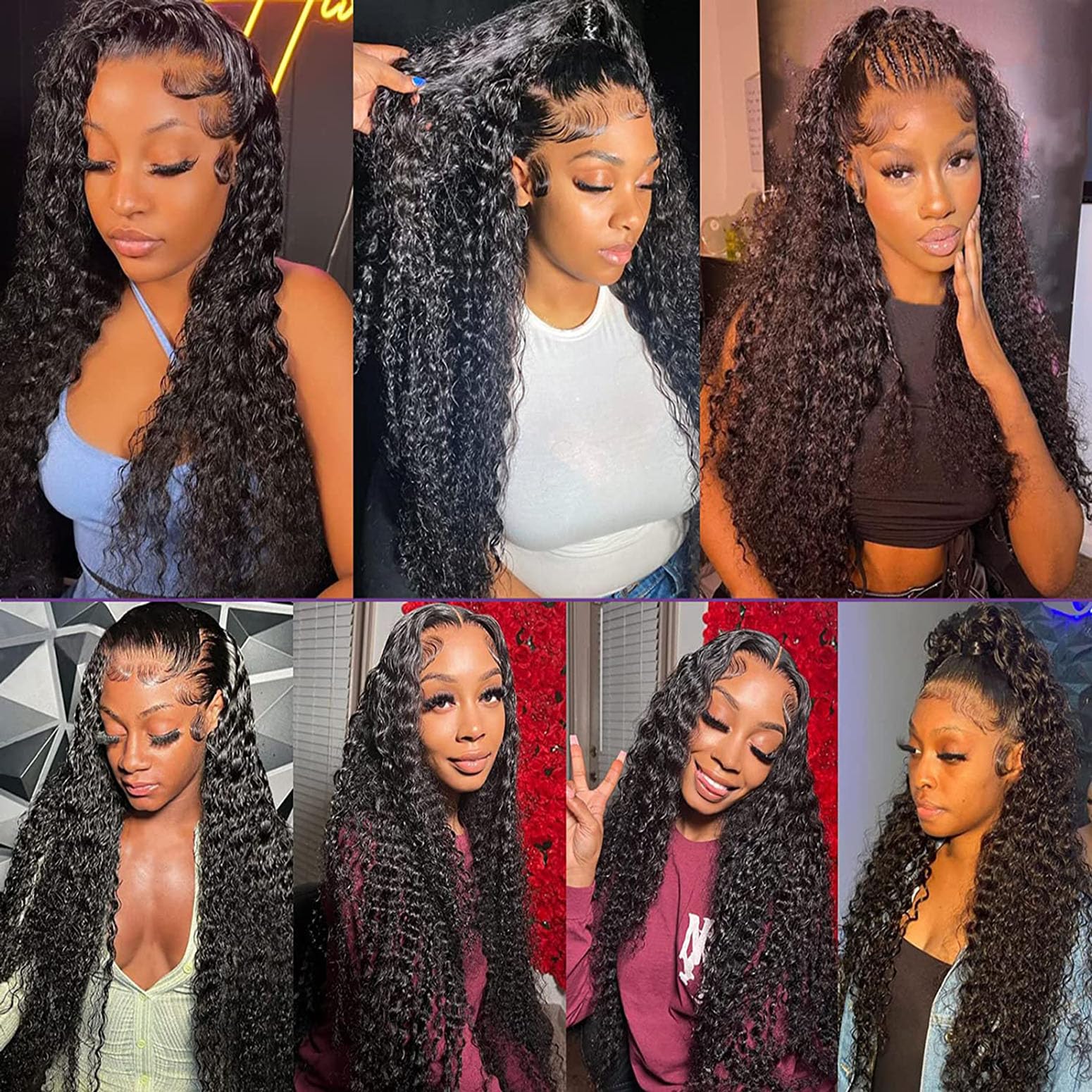 Parrucca Donna Capelli Veri Umani Curly Wave 4X4 Human Hair Wig Free Part Glueless 150% Density Black #1B Real Unprocessed Hair Parrucche 24 Inch