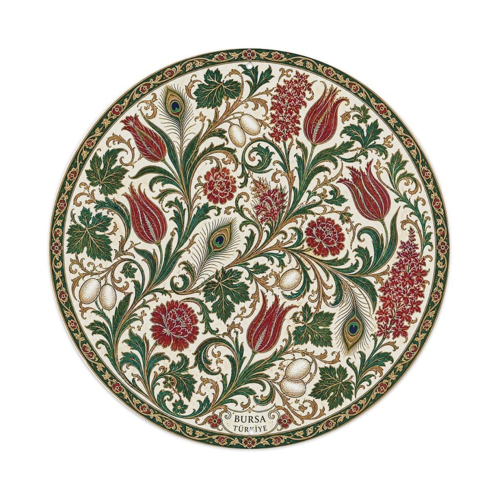 Bursa Heritage Turkey Floral Botanical Motif Metal Tin Sign