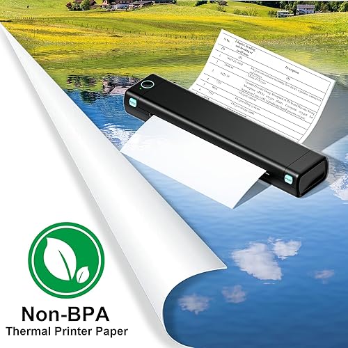 Miniatura 4 de Papel térmico de 8.5 x 11 pulgadas, tamaño carta, multiusos, 200 hojas, papel de impresora compatible con M08F-Letter, impresora Brother PJ Series,