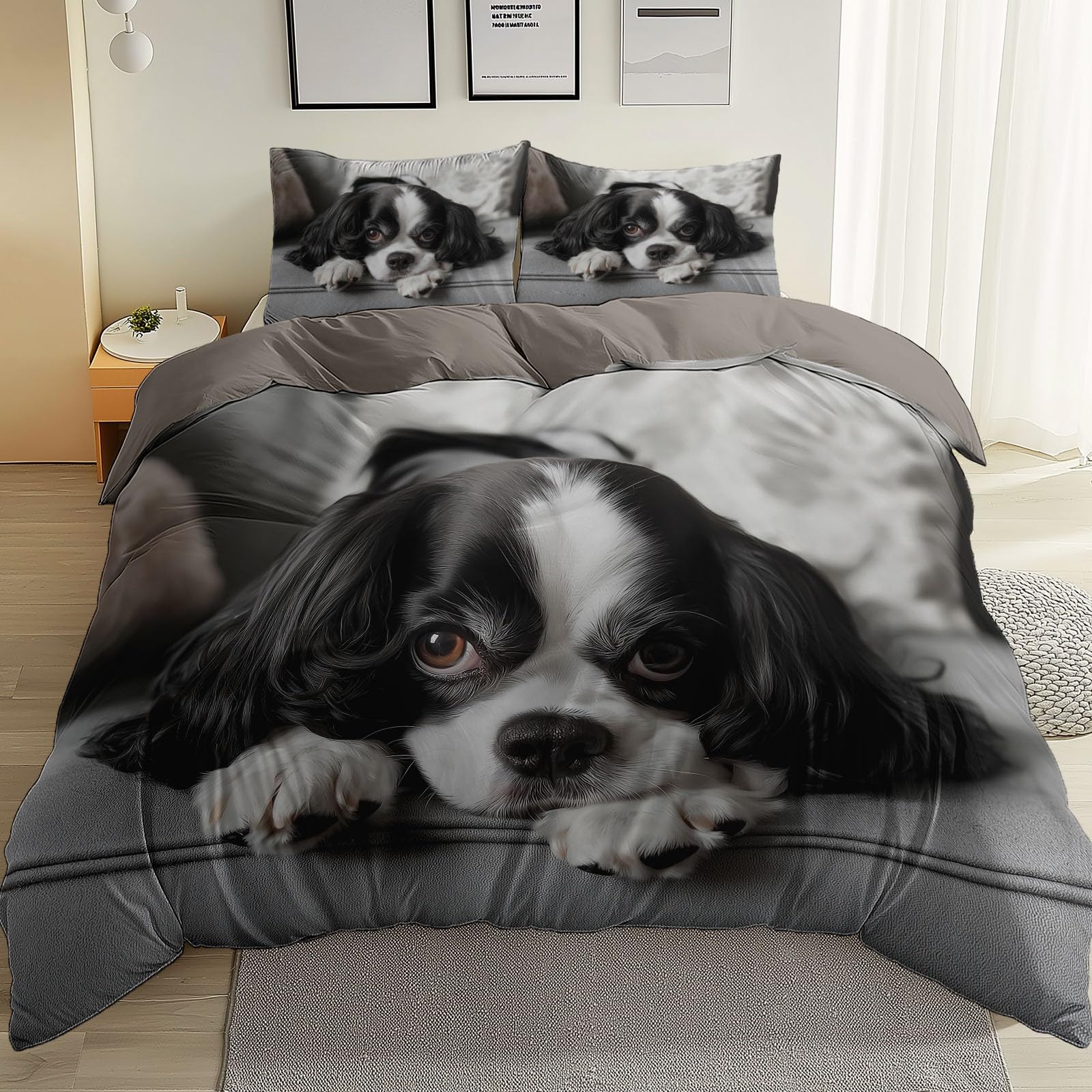 Housse de couette imprimé chien Beagle pour une chambre cocooning et chaleureuse en hiver