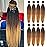 Liang Dian Pre Stretched Braiding Hair 8 Pack 22 Inch Hot Water Setting Professional Soft Yaki Texture Synthetic Hair Extensions (22 Inch, T1B/30/27)