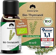 Emma Grün® Organic Thyme Essential Oil, 100% Pure, 30 ml, Spicy-Fresh, Food Grade, From Greece