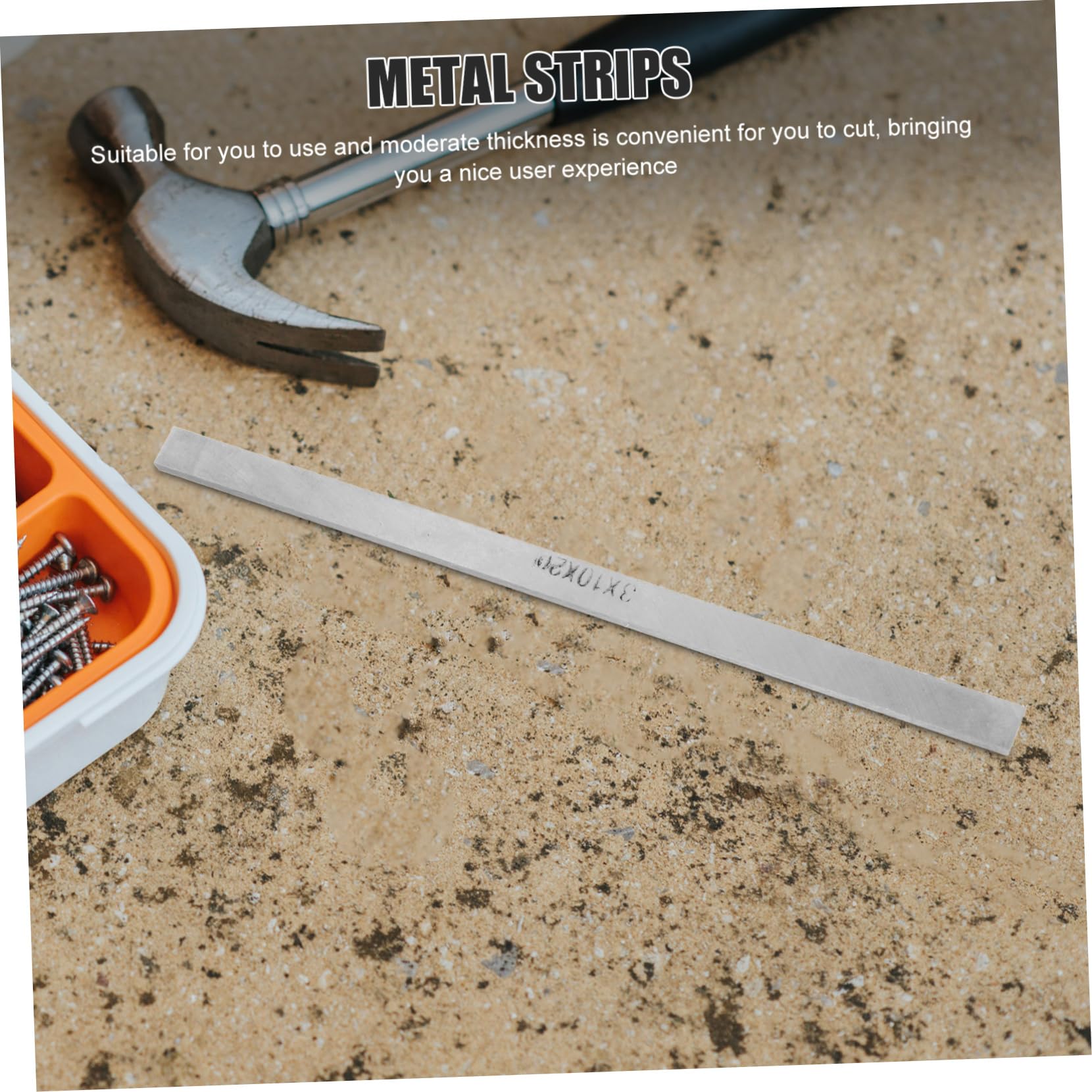 NUOBESTY Barra in Bianco 3x10x200mm per Artigianato e Fabbricazione Coltelli, Barra Piatta Metallo per Lavorazioni Fai da Te, Resistente e Versatile per Uso Professionale