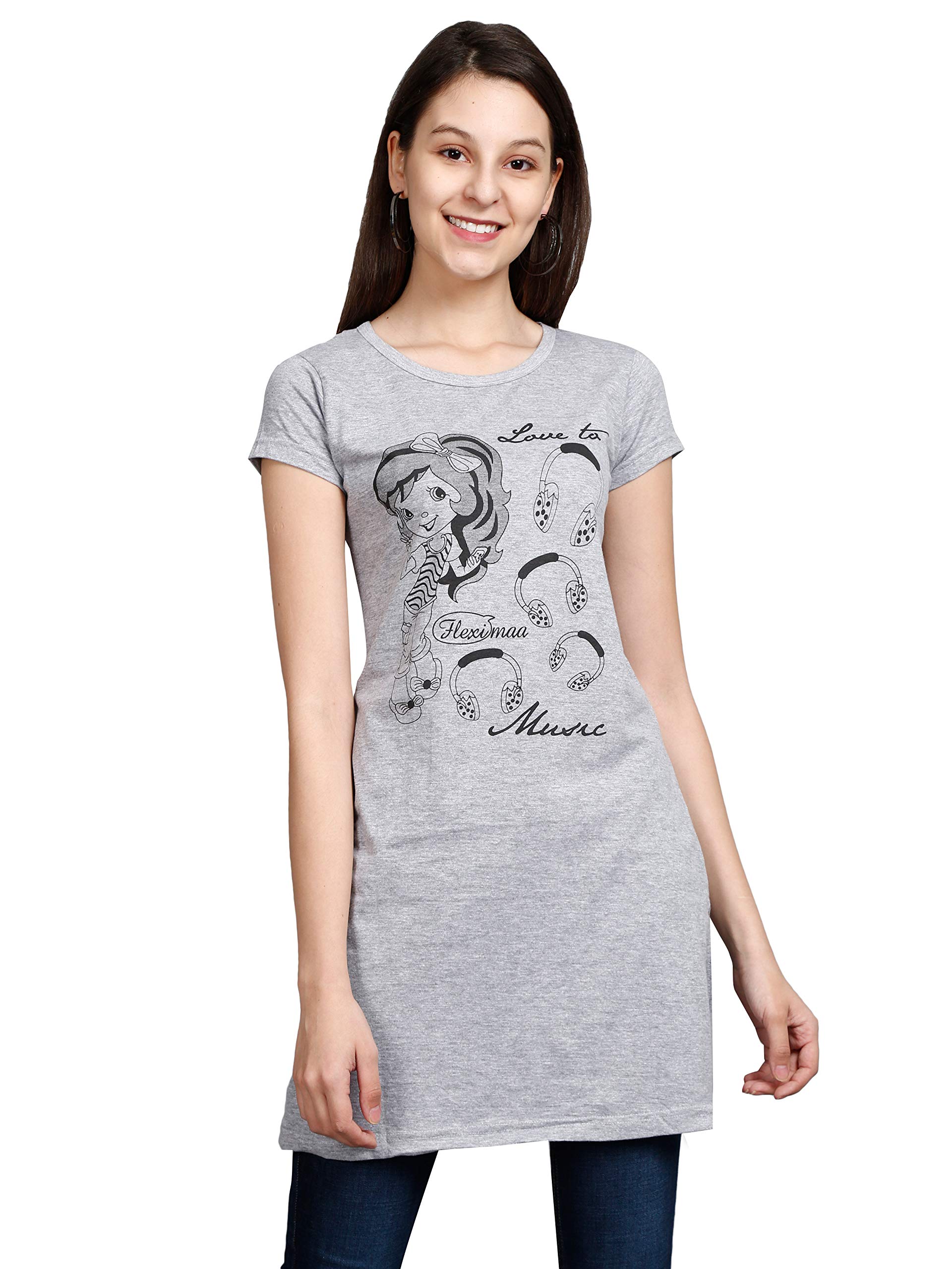 FLEXIMAAWomen's Half Sleeve T-Shirt - P