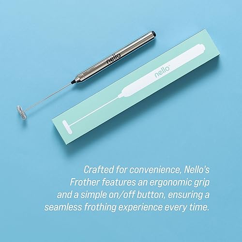 Miniatura 4 de Nello Espumador de mano - Mezclador de bebidas prémium y espumador de leche con tecnología avanzada de motor - Mezclador de espuma de mano para
